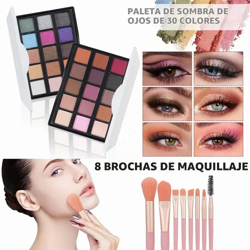 Vista 3 de Kit de maquillaje de viaje, juegos de maquillaje para adolescentes y mujeres, kit de maquillaje para niñas, juegos de maquillaje para niñas