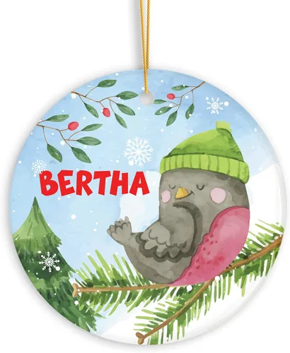 Vista 15 de Adorno de muñeco de nieve personalizado, muñeco de nieve de Papá Noel, adorno de Navidad con nombre personalizado, lindo adorno de muñeco de nieve