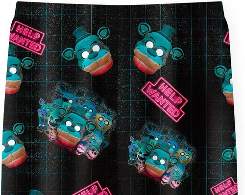 Vista 6 de Angsuyout Conjunto de camisa de Five Night para niños, juego y personaje de película, camiseta gráfica 3D y pantalones, ropa para niños y niñas