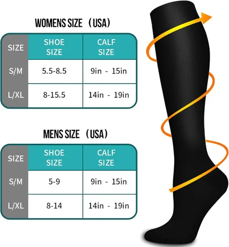Vista 7 de Calcetines médicos de compresión de cobre para mujeres y hombres 6 pares el mejor apoyo para correr atletismo enfermería viajes
