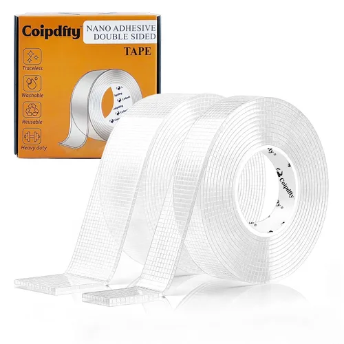 Vista 14 de Cinta de doble cara resistente para decoración de pared, no daña la pintura, cinta de montaje extraíble transparente, cinta adhesiva nano de dos 1