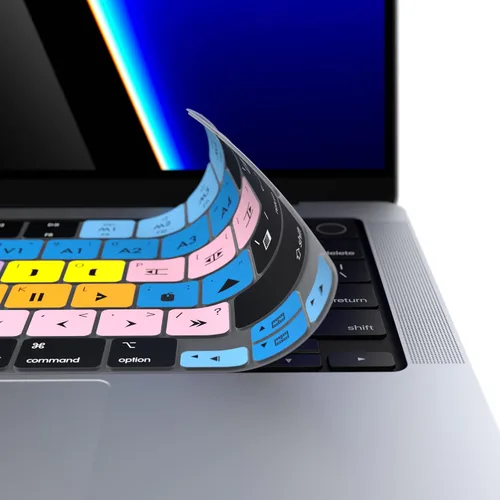 Vista 5 de Funda para teclado Avid Media Composer Se adapta a MacBook Pro 2021+ de 14 y 16 pulgadas con M1 Pro o Max, protección completa y todos los accesos