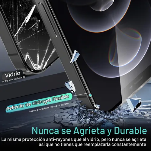Vista 2 de Paquete de 3 protectores de pantalla flexibles para iPhone 12 Pro Max, película de hidrogel de TPU suave irrompible para iPhone 12 Pro Max