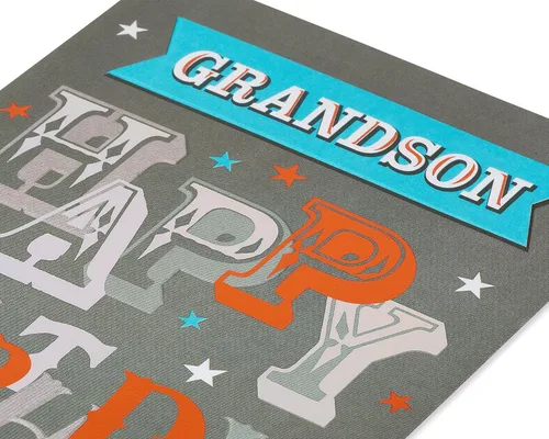 Vista 4 de American Greetings Tarjeta de cumpleaños para nieto (Awesome)