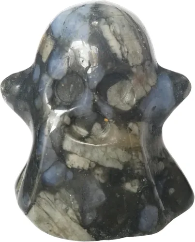 Vista 6 de Estatua de fantasma de sodalita, piedra preciosa tallada a mano de 1.18 pulgadas, piedra de cristal curativa Reiki para decoración de fiesta
