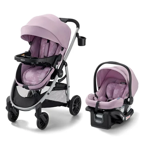 Vista 10 de Sistema de viaje Pramette de Graco Modos, asiento de coche y cochecito combinado, incluye asiento de automóvil infantil SnugRide LX y cochecito