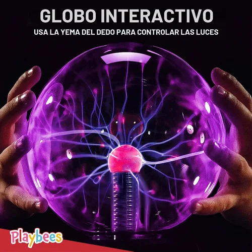 Vista 5 de Bola púrpura del plasma, lámpara del rayo de la bobina de Tesla de 7