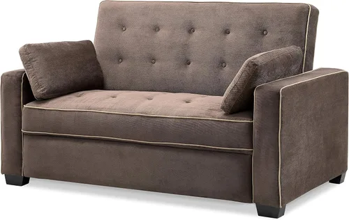 Vista 22 de Serta Ainsley Sofá Cama Convertible de 66.5", Tamaño Full, Dreamcoil Comfort, Tela Tejida Suave, Carbón