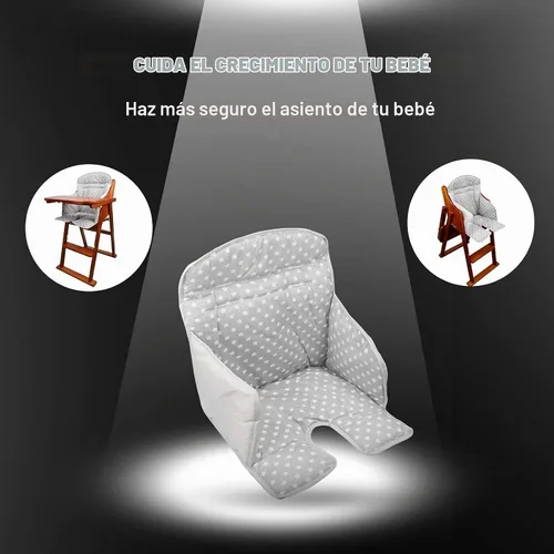 Vista 7 de twoworld Cojín para silla alta, funda de asiento para silla alta para el pelo de comedor de bebé (estrella gris)