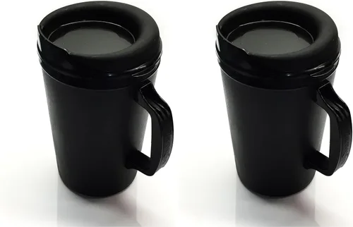 Vista 8 de ThermoServ - Tazas de café con aislamiento de espuma (34 onzas), color negro