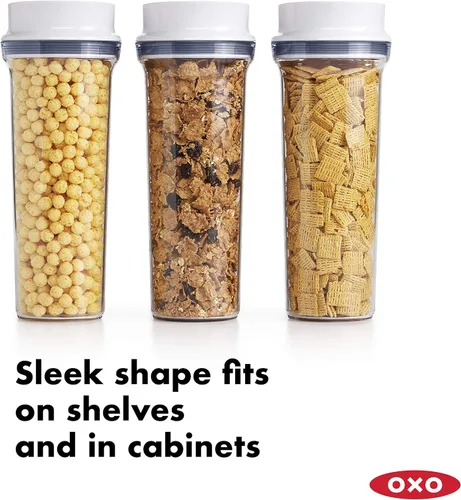 Vista 3 de OXO Good Grips Dispensador hermético de cereales POP de tamaño mediano (3.2 L)
