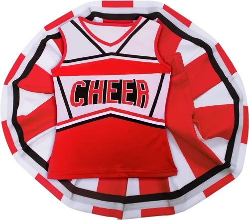 Vista 3 de Koatobbor Girls Cheerleader Costume Cheerleading Outfit Dress for Halloween Party Birthday Gift 3-9Years