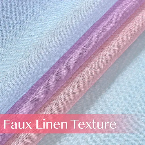 Vista 5 de WUBODTI Cortinas de arcoíris para decoración de dormitorio de niñas, 63 pulgadas de largo, con temática de princesa de unicornio, cortinas Rosa