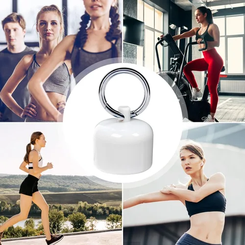 Vista 5 de 1 llavero de joyería de viaje, color blanco, caja de joyería pequeña, portátil, con gancho, organizador de anillos ligero e impermeable