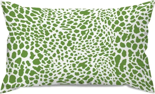 Vista 24 de Fundas de almohada con estampado de leopardo y guepardo negro y marrón, 12 x 18 pulgadas, fundas de cojín de granja para sofá, sala de estar