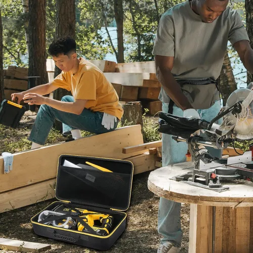 Vista 6 de Caja de almacenamiento rígido Khanka de repuesto para sierra recíproca DEWALT 20V MAX XR (DCS367B / DCS387B), taladro de martillo giratorio 20V Max