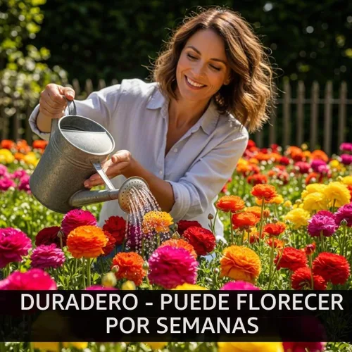 Vista 3 de Bulbos de Ranúnculos de Colores Mixtos para Plantar - Se envía desde Iowa, EE. UU. (5 Bulbos)