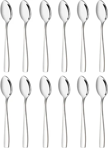 Vista 7 de Cucharas de té de acero inoxidable, cuchara pequeña de 12 piezas