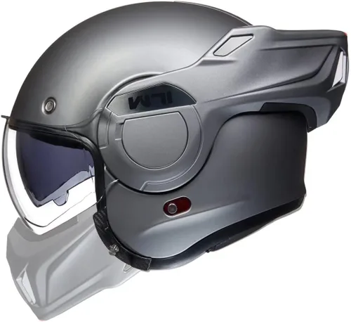 Vista 12 de ILM Casco modular de motocicleta vintage de cara completa para adultos y hombres, ATV UTV con protector de barbilla reversible de 180° DOT