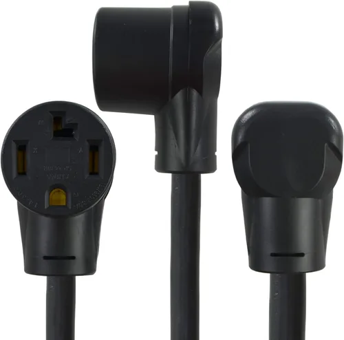 Vista 3 de Conntek Cable de extensión de 30 amperios de 4 clavijas, cable de extensión NEMA de 30 amperios 14-30P a 14-30R para extensión de alimentación