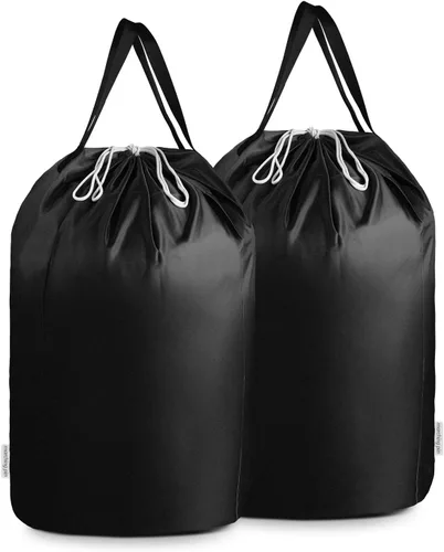 Vista 9 de MCleanPin Bolsas de lavandería lavables con asas, bolsas de almacenamiento de ropa sucia de 140 L para cesta de lavandería y cesta con forro