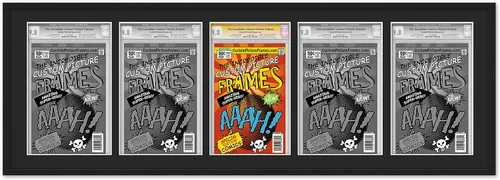 Vista 126 de Marco de cómic negro con alfombrilla negra para cómics de la Edad Dorada