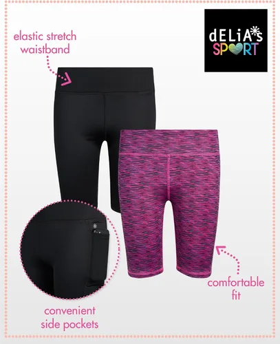 Vista 3 de Pantalones cortos de ciclismo para niñas, paquete de 4 pantalones cortos de compresión atlética de cintura alta para niñas, para baile, yoga