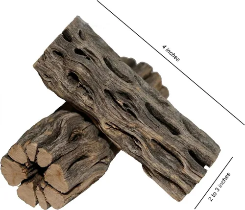Vista 2 de Madera natural de cholla para decoración de acuarios, camarones y peceras (4 pulgadas (paquete de 2)