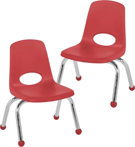 Vista 30 de FDP 15407-BL - Silla escolar apilable de 8 pulgadas con deslizadores de Azul