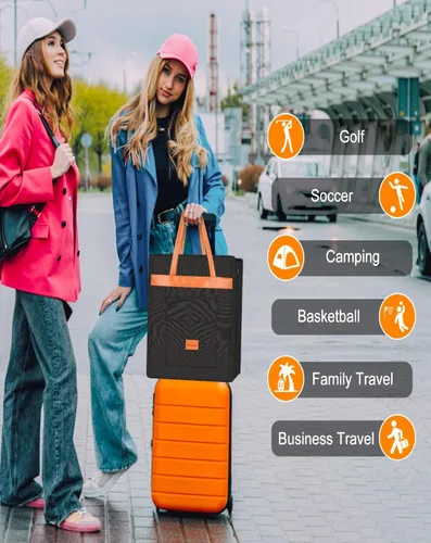 Vista 7 de Yotako Bolsa de Zapatos para Viaje con Mango de Cuero Negro Gris, Negro -, Estándar, Moderno