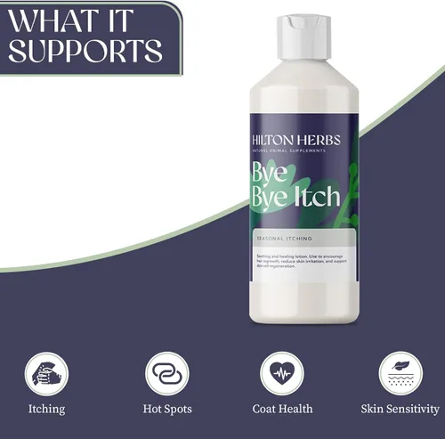 Vista 5 de Hilton Herbs Bye Bye Itch Skin Allergy Loción para Caballos / Perros 16 fl oz
