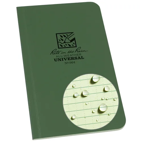 Vista 10 de J.L. Darling Rite in the Rain - Cuaderno de bolsillo con tapa suave resistente a la intemperie, 3.5 x 5 pulgadas, cubierta negra, patrón universal