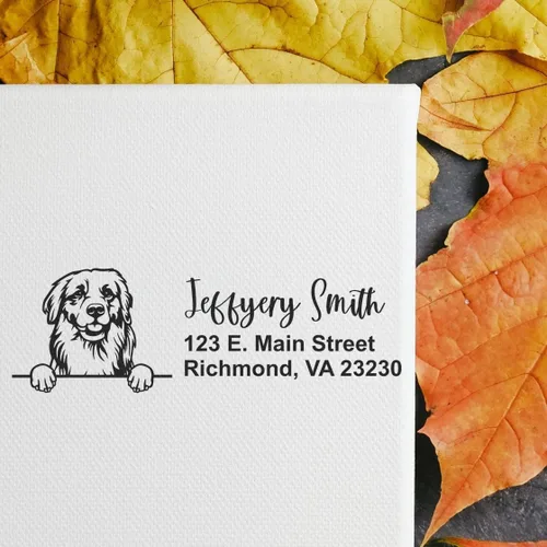 Vista 12 de American Bulldog Stamp Duo, Custom Return Address for Dog Lovers, Personalized Mail Mark for Letters and Cards