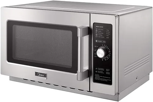 Vista 6 de Midea Equipment 1034N0A - Horno de microondas comercial para encimera con dial, 1000 W, acero inoxidable, 1.2 pies cúbicos