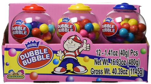 Vista 4 de Kidsmania Máquina de chicles Dubble-Bubble Mini (12 unidades) 1.15kg/16.93oz. {Importada de Canadá}