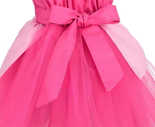 Vista 5 de Dressy Daisy Disfraz de princesa para bebés y niñas pequeñas, ropa de verano con accesorios, amarillo, rosa, morado