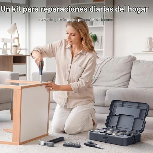 Vista 2 de Teslong Kit de herramientas básicas para el hogar y el apartamento, juego de herramientas compacto y ligero