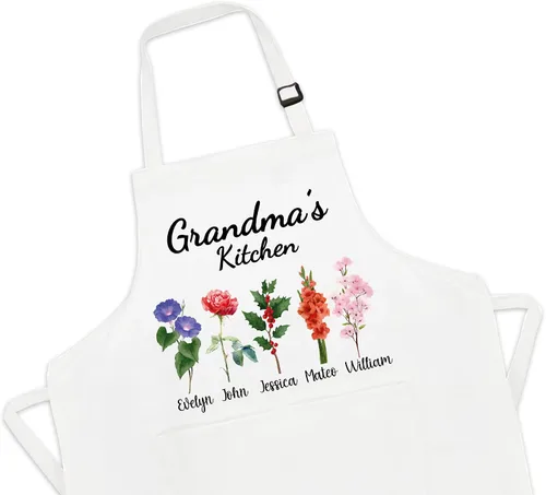 Vista 9 de 7th Hill Delantal Personalizado para Mujeres, Regalos Personalizados para Mamá, Regalos de Abuela, Regalos del Día de la Madre para Mujeres, Regalos