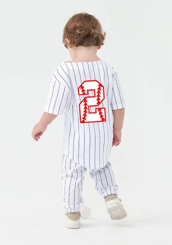 Vista 3 de Yuji Itadori Conjunto de camiseta de béisbol para niños pequeños y niñas, conjunto corto de camiseta de béisbol para niños de 1, 2, 3, 4 años