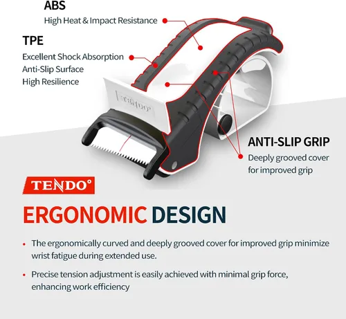 Vista 4 de Dispensador de cinta de envío resistente: TENDO° Premium Line - Dispensador Master Piece de 2 pulgadas reutilizable, reemplazable y ecológico