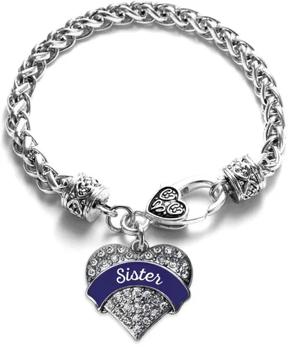 Vista 28 de Inspired Silver - Pulsera de plata con dije de corazón pavé con joyas de circonita cúbica