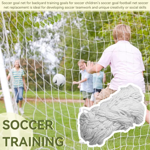 Vista 4 de Red de portería de fútbol, redes de repuesto para fútbol deportivo, red de fútbol para juegos de patio trasero y entrenamiento para adultos