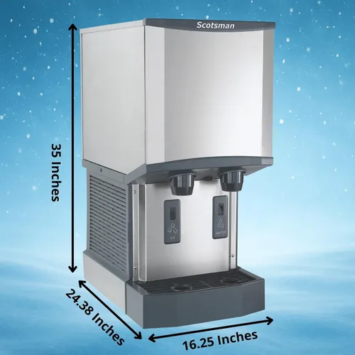 Vista 2 de Scotsman Fabricador de hielo en pepitas comercial, dispensador de hielo y agua con almacenamiento (HID312A-1) 260 libras por día