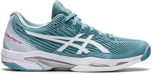Vista 18 de ASICS Zapatillas de tenis Solution Speed FlyteFoam 2 para mujer 3-Calmante Mar Gris Azul