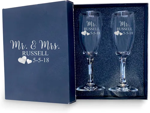 Vista 22 de Juego de 2 copas de champán para dama de honor, copas de champán personalizadas para damas de honor, copas de champán para damas de honor