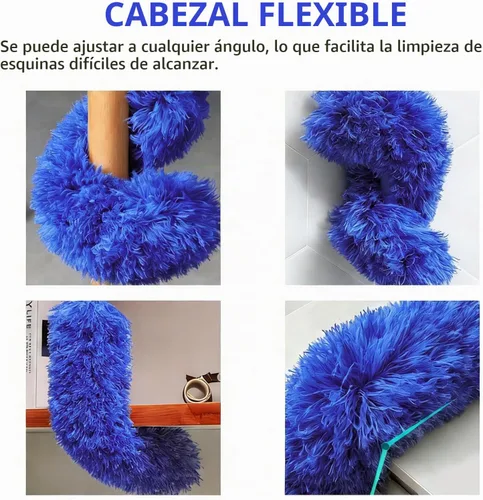 Vista 3 de SetSail Plumeros extralargos con poste de extensión de 100 pulgadas para Azul