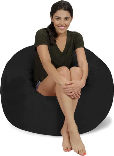 Vista 5 de Chill Sack Bean Bag Funda para silla, 3 pies, microgamuza - Oliva