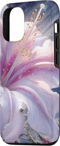 Vista 2 de Funda de flores de hibisco de invierno para iPhone 15
