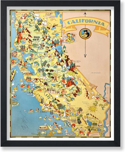 Vista 26 de Poster Master Póster retro de viaje con mapa monumental vintage de Florencia, arte italiano, gran regalo para hombres, mujeres, amantes