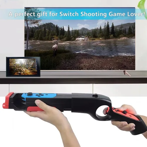 Vista 6 de THRCIFLO Game Gun Controller Compatible with Nintendo SwitchSwitch OLED Joy-Con Motion Controller, Handle Gun Grip Controller Adapt for Switch